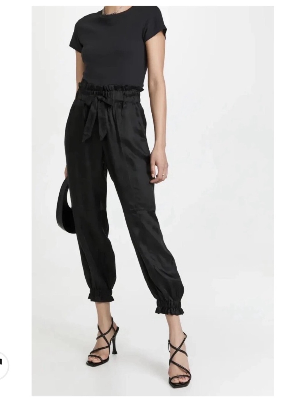 $265 CINQ a Sept Pasha Paperbag Jogger Pants Sz L
